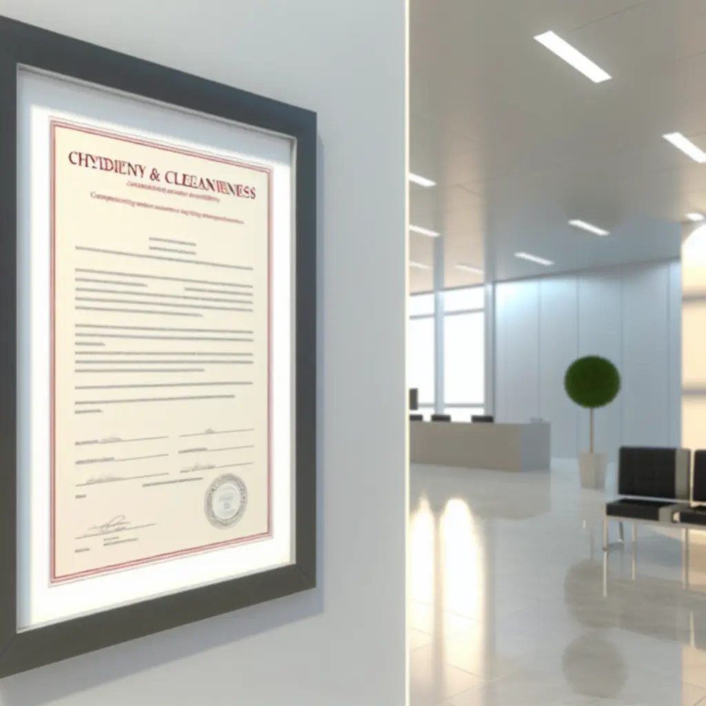 Certyfikat jakości i czystości przyznany CityCleaningPro
