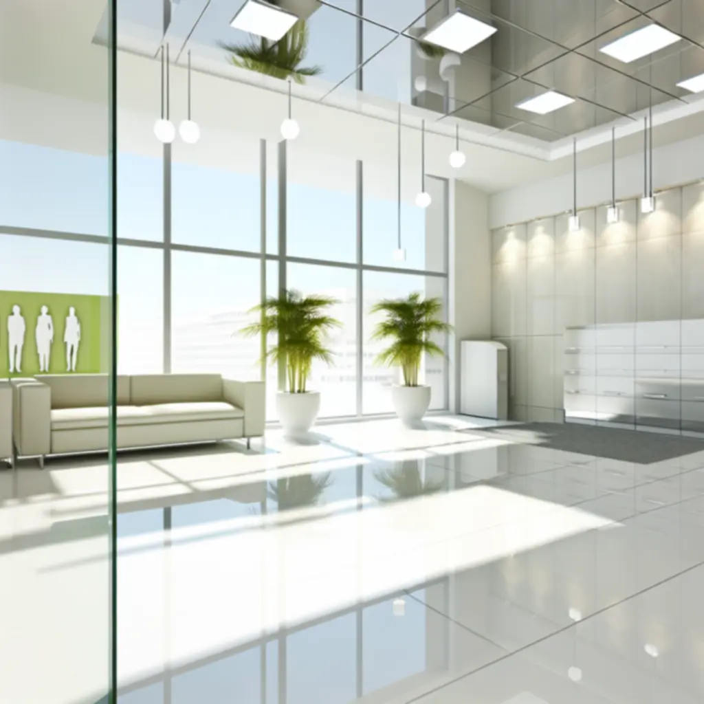 Perfekcyjnie wysprzątane, nowoczesne wnętrze biurowe i mieszkalne